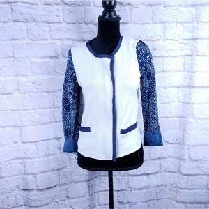 Dolan Jacket women's size small blue white Anthro